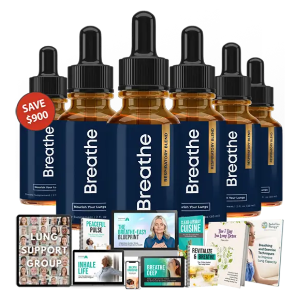 Breathe Lung Drops providing natural support for lung function.